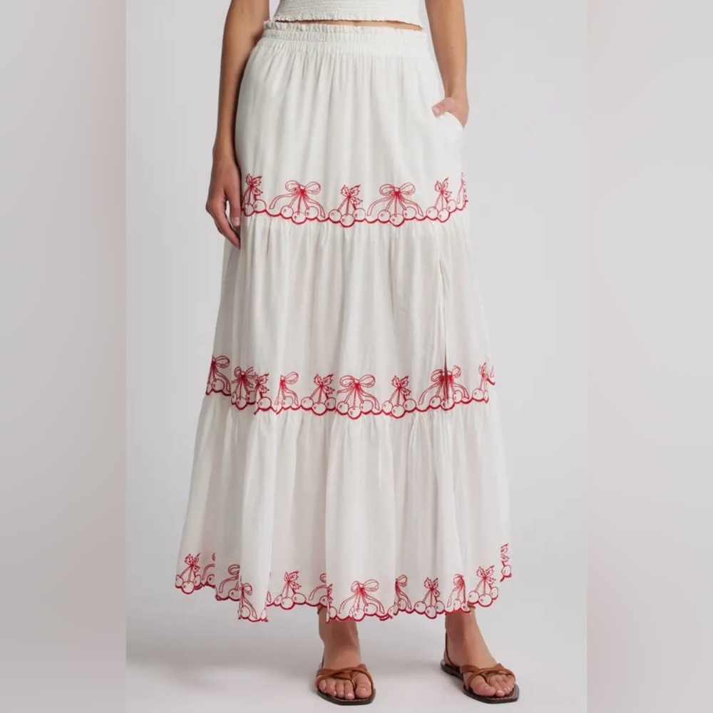LoveShackFancy Cherry slip skirt